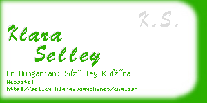 klara selley business card